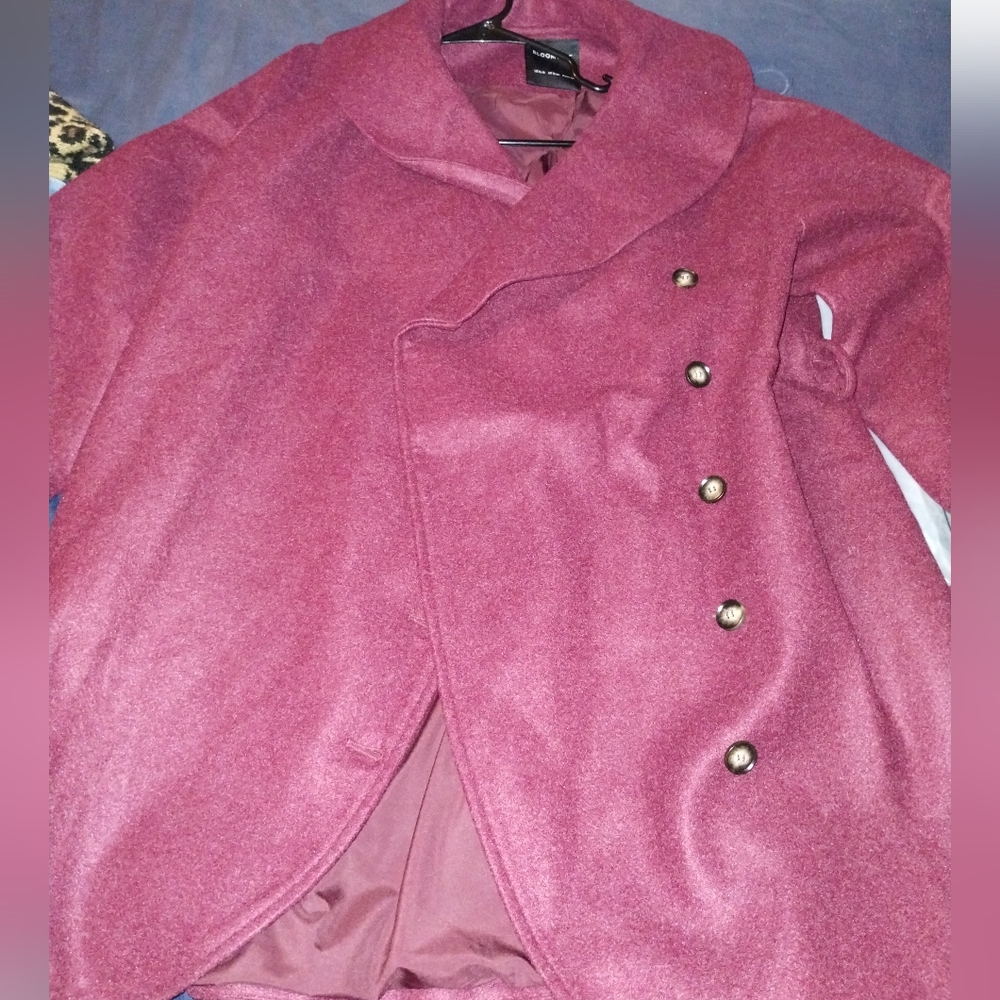 Bloomchic 14-16 size Burgundy Coat NWT - Picture 2 of 10
